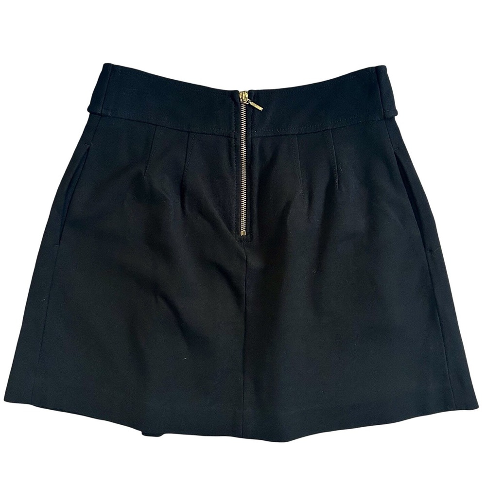 EXPRESS DESIGN‎ STUDIO Black Pleated Button Detail A-Line Skirt Size 0 - Picture 2 of 5